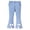 style-02 Blue, variant on Gubotare Kid Jeans Girl's Hem Flare Jeans Long Bottom Wide Leg Denim Pants with Pockets Size 7 (Blue,7 Years)