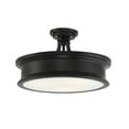 thumbnail image 3 of Classic Bronze Three Light Semi-Flush Mount from the Watkins Collection, 3 of 6