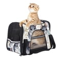 thumbnail image 6 of Animal Fabric Pet Bag with 900D Oxford Cloth Base and Nylon Webbing - Large Size 17x10x11.8 in - Ideal for Travel and Outdoor Activities, 6 of 7