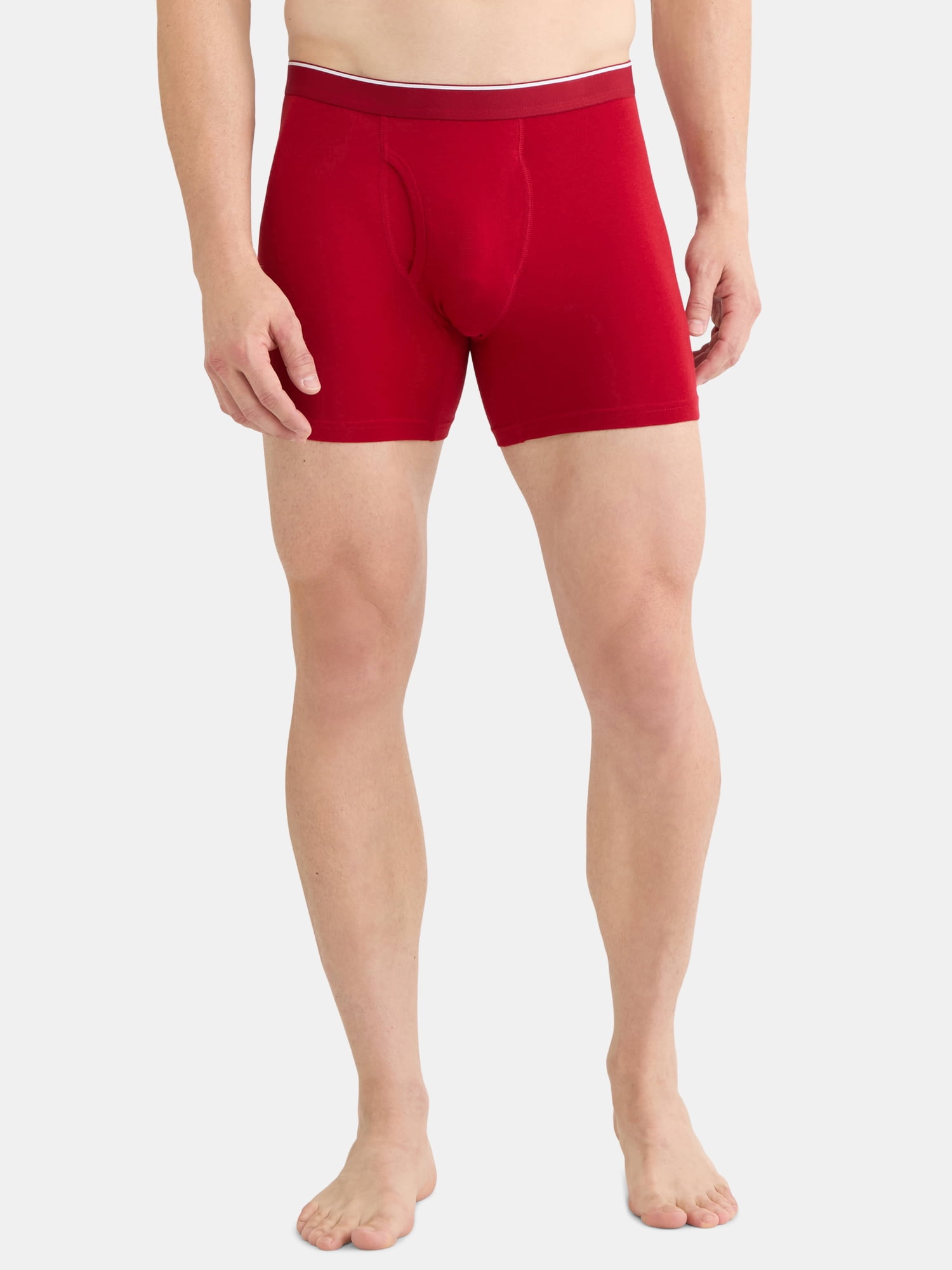 George Men's Cotton Blend Stretch Boxer Briefs, 6-Pack, Sizes S-2XL