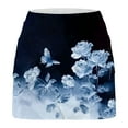 thumbnail image 4 of HaoXianJian Plus Size Women's Tennis Skirts Golf Skorts Mini Skirt Floral Print Middle Waisted Lightweight Athletic Liner Shorts Summer Clothes Casual Workout Built-in Sports Shorts Activewear S-4X, 4 of 6