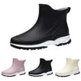 thumbnail image 3 of XIMIN Men's Rubber Rain Boots Short Boots Lightweight Waterproof Boots Heels Non-Slip Rubber Sole Fishing Casual Shoes Outdoor Walking Water Shoes Ankle Boots (39, Black), 3 of 7