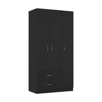 Newboti Furniture Three Door Armoire Clark, Bedroom, Black 43014