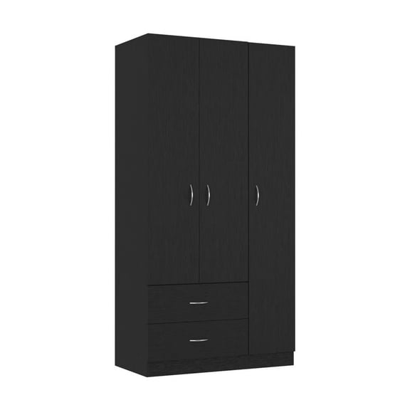 Newboti Furniture Three Door Armoire Clark, Bedroom, Black 43014