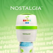 Nostalgia Snow Cone Maker, Shaved Ice Machine and Snow Cone Maker with 2 Ice Molds, Green