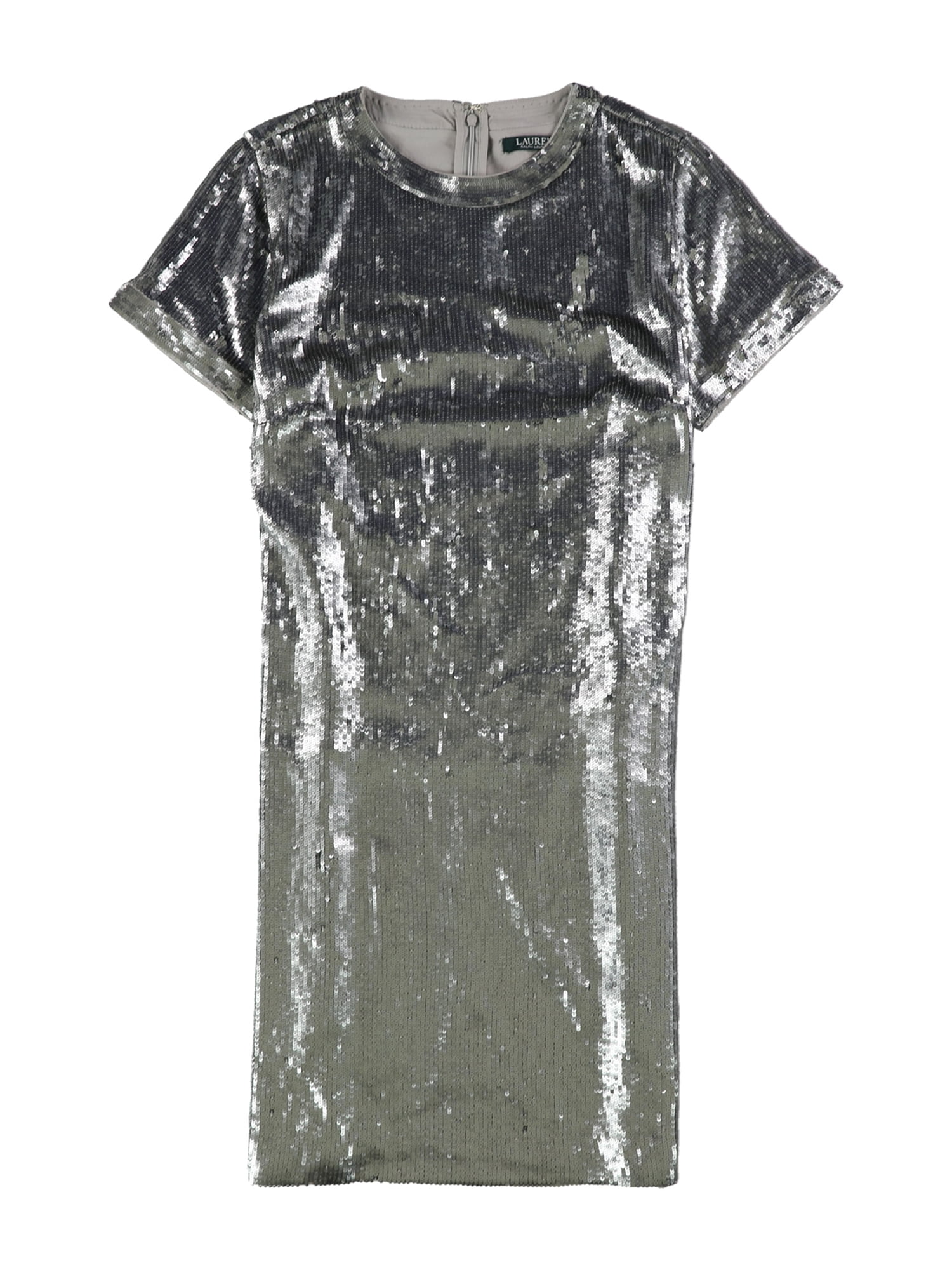 ralph lauren silver sequin dress