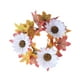 thumbnail image 4 of Corona artificial con anillo de vela de pilar, pequeñas decoraciones de corona de otoño, corona de otoño, portavelas de pilar para puerta, boda, 4 of 9