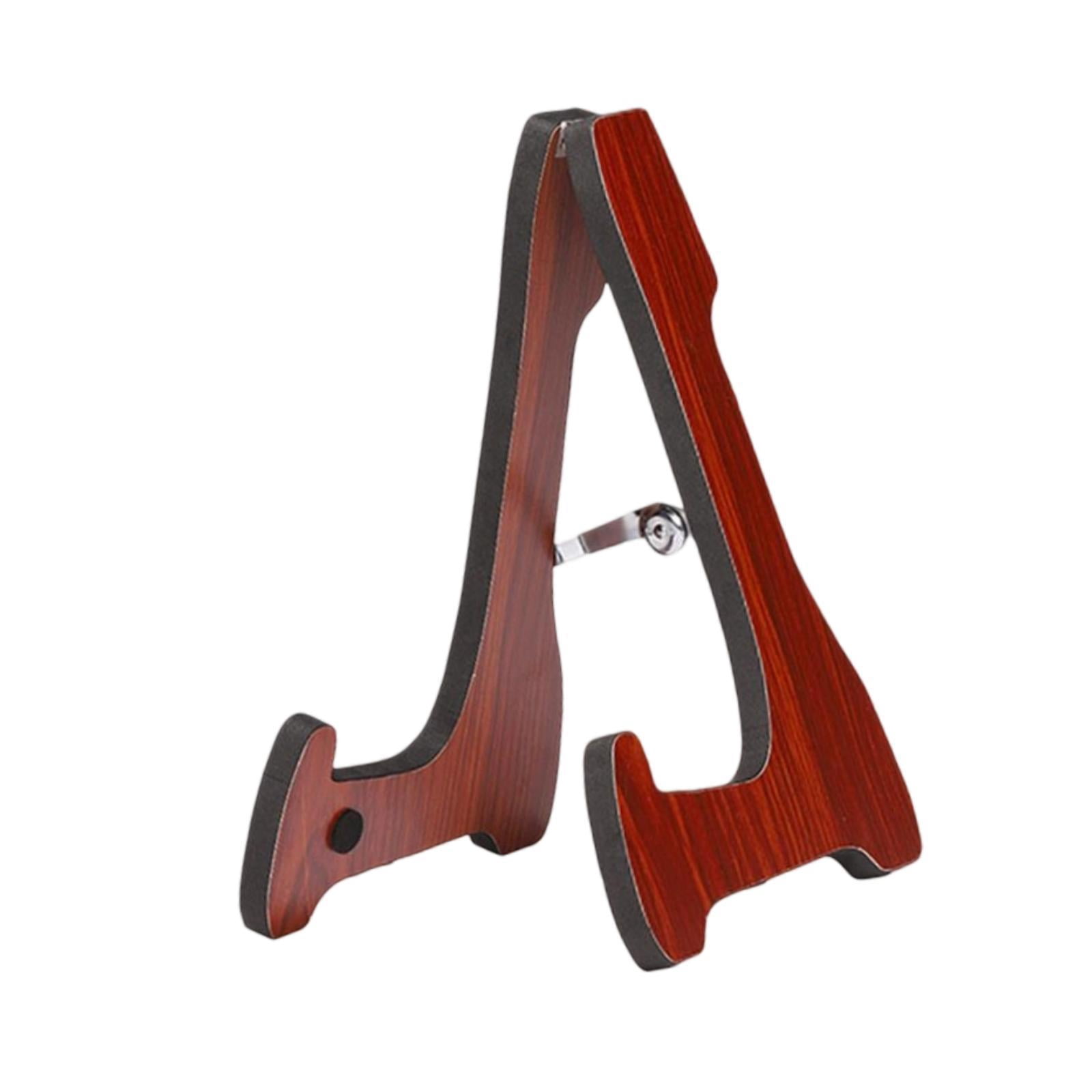 LeeQinersw Folding Guitar Stand Bracket Wooden Guitar Holder for Basses Electric Guitar Red Brown