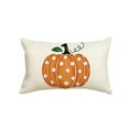 thumbnail image 2 of (2 pack) Sm:)e 12 x 20 Fall Pillow Cover Polka Dots Pumpkin Decorative Outdoor Cushion Cover, 2 of 8