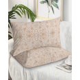 thumbnail image 2 of Orange Vintage Boho Pillow Covers Queen Size 2 Pack, Southwestern Ethnic Mexican Floral Soft Bed Throw Pillowcases Breathable Cooling Long Lumbar Body Pillow Sham Cover for Bed Sofa 20''x30'', 2 of 7