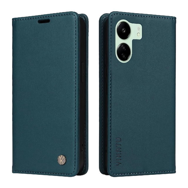 Funda para Xiaomi POCO C65 Estuche de Cuero PU Tipo Cartera con Ranuras para Tarjetas y Cierre Magnético