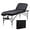 Pu Black, variant on Artechworks 28" Width 3 Folding Portable Lightweight Massage Table Facial Salon Spa Tattoo Bed with Aluminium Leg for Home Office Living Room, Black