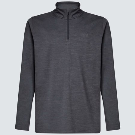 NEW Mens 2023 Oakley Gravity Range Golf Pullover 1/4 Zip Shirt Blackout Heather Large