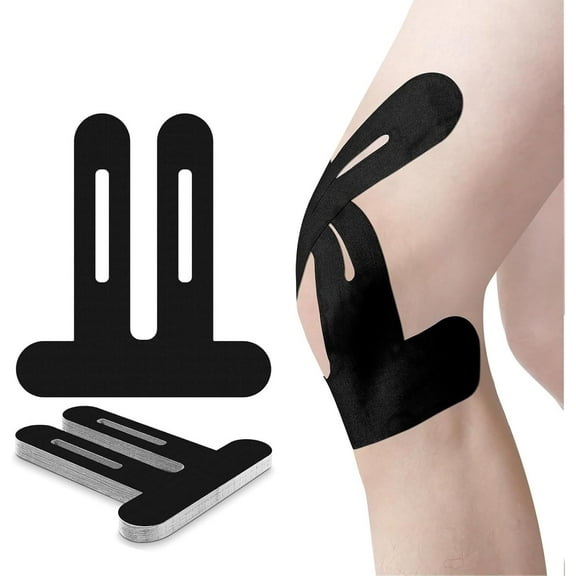 Precut Kinesiology Tape for Knees,15-30 Pcs – Elastic Knee Support & Stability, Pain Relief – Waterproof, Breathable, Hypoallergenic Athletic Tape
