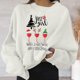 thumbnail image 2 of Gibobby Sudaderas de Navidad para mujer Sudadera con estampado navideño para mujer, de cuello redondo informal, camisa holgada, Tops ligeros(Blanco,XG), 2 of 4