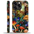 thumbnail image 2 of Punmada Compatible with iPhone 11 Pro Max Glossy Case For Girl Boy Full Body Protective Hard Shell Esthetics Pattern Stained Glass Mushrooms Butterfly Dragonfly, 2 of 7