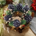thumbnail image 6 of Bpyeka Candlestick Ring,Christmas Candle Ring Garland Pines Cones Red Berry Christmas Candle Ring Hanging Garland Christmas Table Centerpiece,Holiday Products,Christmas Decor, 6 of 6