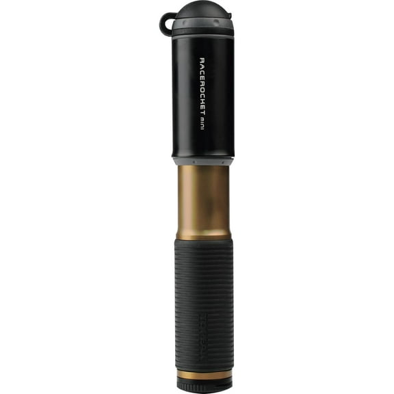 Topeak Race Rocket Mini Bicycle Hand Pump, Black and Gold