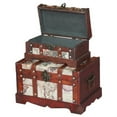 thumbnail image 2 of Vintiquewise® Old World Map Wooden Trunk/Box, Set of 2, 2 of 4