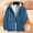 #001-Blue, variant on Mens Jacket Long Sleeve Fleece Hoodies Big and Tall Full Zip Sherpa Jackets Winter Thick Plus Size Coats with Hood Gray 3XL
