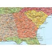 24x36 United States, USA, US Classic Elite Wall Map Mural Poster Folded