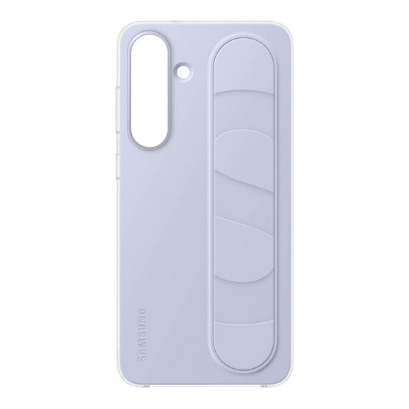 SAMSUNG Galaxy S25 FE Funda protectora para teléfono con agarre de pie y soporte, manos libres, agarre seguro, diseño suave y cómodo, versión de EE. UU., color azul claro