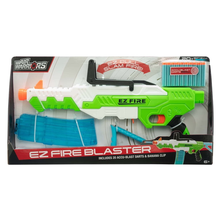EZ Fire Rifle Dart Blaster W/ 20 Accu-Blast Darts & Banana Clip 
