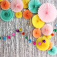 thumbnail image 2 of Abanicos de papel de seda recortados de Color, flores colgantes, manualidades de papel para fiesta de boda, Decoración de cumpleaños, suministro, 10-30cm, 5 unidades, 2 of 4