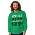 thumbnail image 3 of Funny Kiss Me I'm Irish St Patricks Sweatshirt for Men or Women Brisco Brands S, 3 of 6