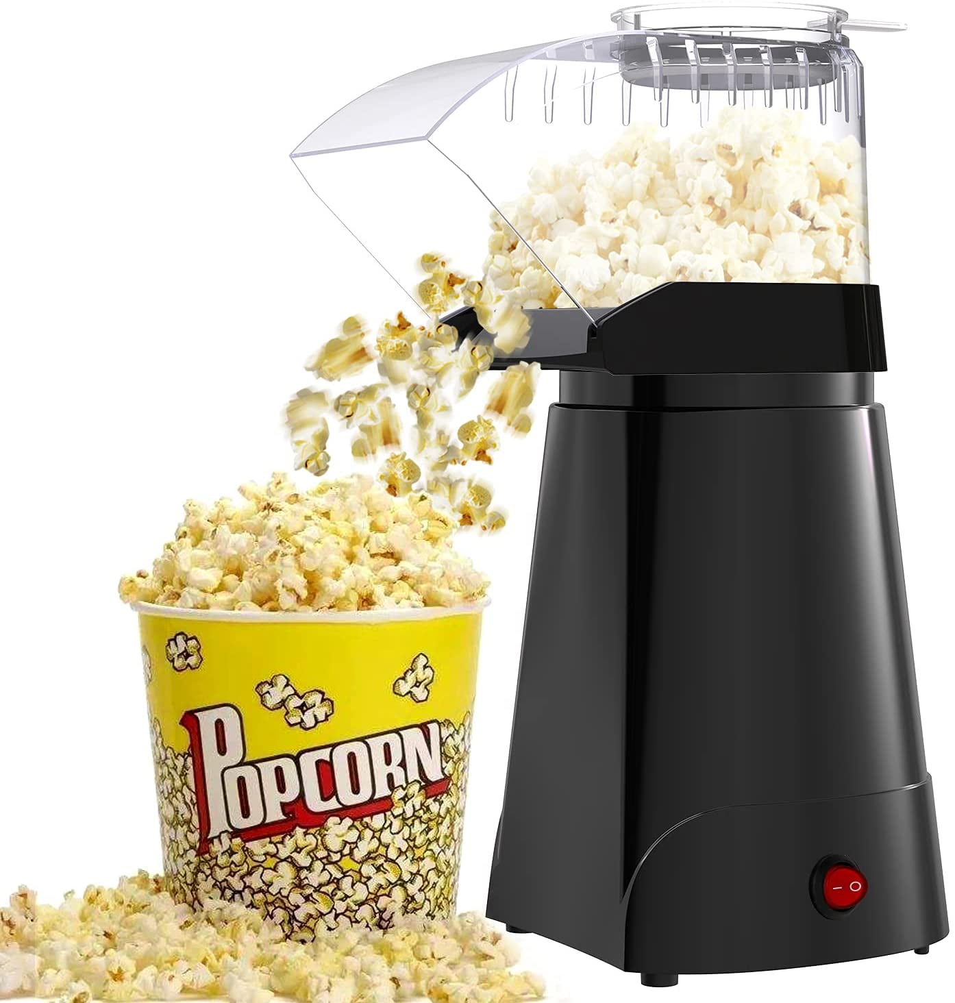Private Jungle 1200W Hot Air Popcorn Poppers Machine,Home Electric Popcorn Maker with Measuring Cup,3 Min Fast Popping,Oil Free,98% Poping Rate,Great for Home Movie(Black) Private Jungle 1200W Hot Air Popcorn Poppers Machine,Home Electric Popcorn Maker with Measuring Cup,3 Min Fast Popping,Oil Free,98% Poping Rate,Great for Home Movie(Black)