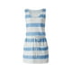 thumbnail image 2 of VISgogo Vestido casual de verano para mujer sin mangas con cuello en V profundo con cordón a rayas con bolsillos VISgogo  moda, 2 of 9