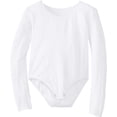 thumbnail image 2 of ToBeInStyle Girl's Long Sleeve & Legless Leotard - White - 12-24 Years, 2 of 8