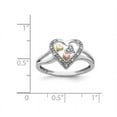 thumbnail image 3 of Sterling Silver Three-Heart Promise Ring with Diamond Accent, 3 of 4
