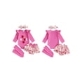 thumbnail image 2 of BemeyourBBs Newborn Baby Girl My First Valentines Day Outfit Long Sleeve Letters Heart Printed Romper with Ruffle Skort Skirt Set Headband and Stockings 4Pcs Spring Clothes, 2 of 9