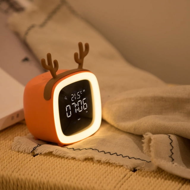 Despertador Luz de Noche Brillar Personalidad Creativa para Niños