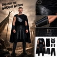 thumbnail image 2 of Spartan Warrior Cosplay Costume Mens Ancient Greek Gladiator Outfit 4 Piece Cape and Skirt Set for Adult Halloween Party, XXXL, 2 of 3