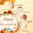 thumbnail image 3 of DAZLUTE 200 PCS Fall Plates and Napkins, Fall Dishes, Thanksgiving Disposable Dinnerware Set for Thanksgiving and Fall Decorations Party Supplies, 3 of 8