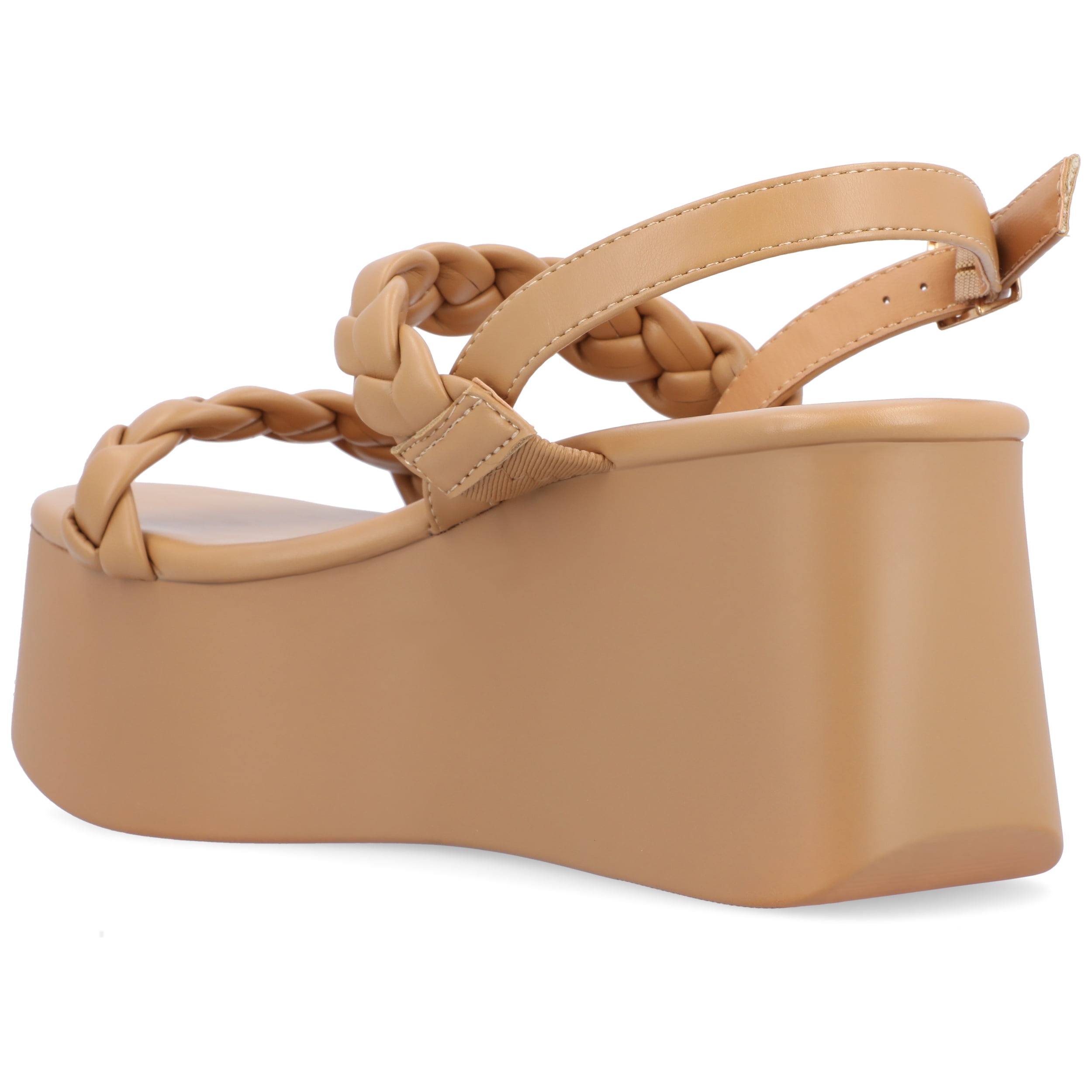 Journee Womens Zannah Buckle Platform Sandals
