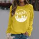 thumbnail image 2 of Gibobby Sudadera navideña Mujeres Sudadera Feliz Navidad Fácil Collar de manga larga Impreso camisa rubia(Amarillo,G), 2 of 5