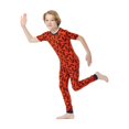 thumbnail image 4 of Sleep On It Boys 2-Piece Super Soft Jersey Snug-Fit Pajama Set for Boys - Lightning Bolt - Orange, Size 4, 4 of 4