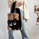 thumbnail image 2 of JennyShop Mujeres Tote Bolsa Con Bordado De Forma De Gatito, Moda Plush Schulter Bolso De Mano Lindo Gato Bajo El Brazo Bolsa, 2 of 6