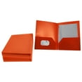 thumbnail image 3 of 2-Pocket Poly Folders, Orange, Pack of 25, 3 of 8