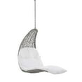 thumbnail image 2 of Modway Landscape Hanging Chaise Lounge Outdoor Patio Swing Chair in Light Gray White, 2 of 6