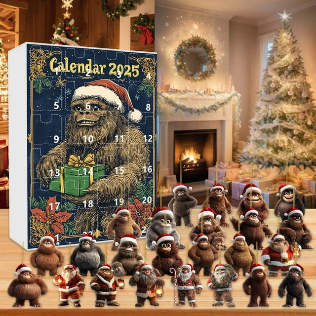 Zenithome 2025 Christmas Countdown Calendar with 24 Surprise Gifts Including 2D Baby Dolls and Pendants for Tree Wreath Or Gift Use Features Reusable Sturdy Acrylic Easy To Hang Adds Festive Charm