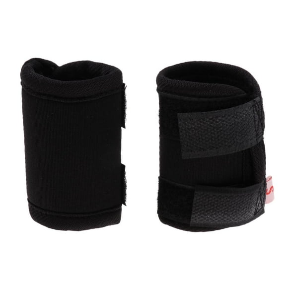 YWMJZEU 2Pcs Dog Canine Rear Front Leg Hock Joint Brace Wrap Straps Knee Pad Black S