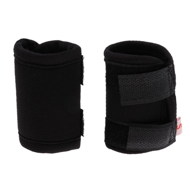 Yinanstore 2Pcs Pet Dog Canine Front Rear Leg Paw Compression Wraps with , Black S