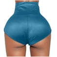 thumbnail image 1 of Pantalones de poliéster para mujer, de cintura alta, moldeadores y levantadores de cadera, de color liso y talla grande., 1 of 5