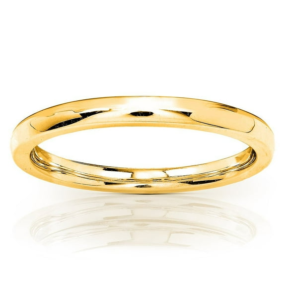 14K Yellow Gold Wedding Band 1.7mm, Size 9