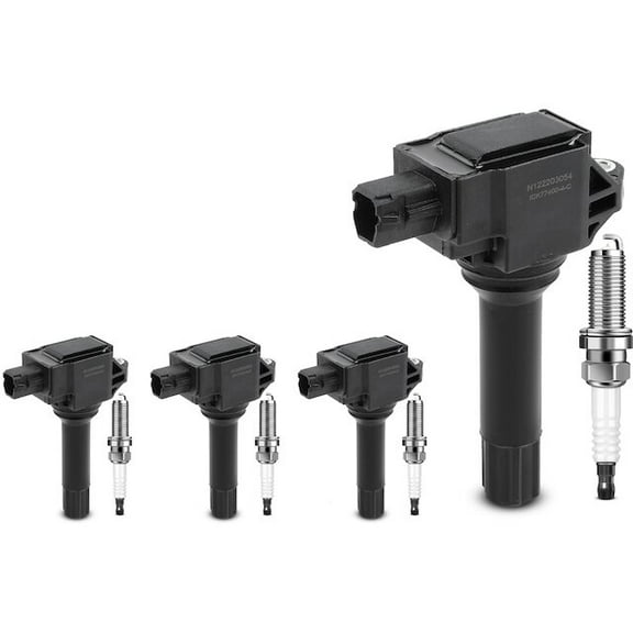 Ignition Coil Set with Spark Plugs 8 - Compatible with 2015 - 2019 Subaru Outback Wagon 4-Door 2.5L H4 Gas 2016 2017 2018