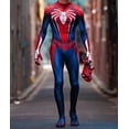 thumbnail image 2 of Disfraz de Spiderman para adultos y niños, traje de superhéroe DE LA PS4 para Halloween Fivean unisex, 2 of 2